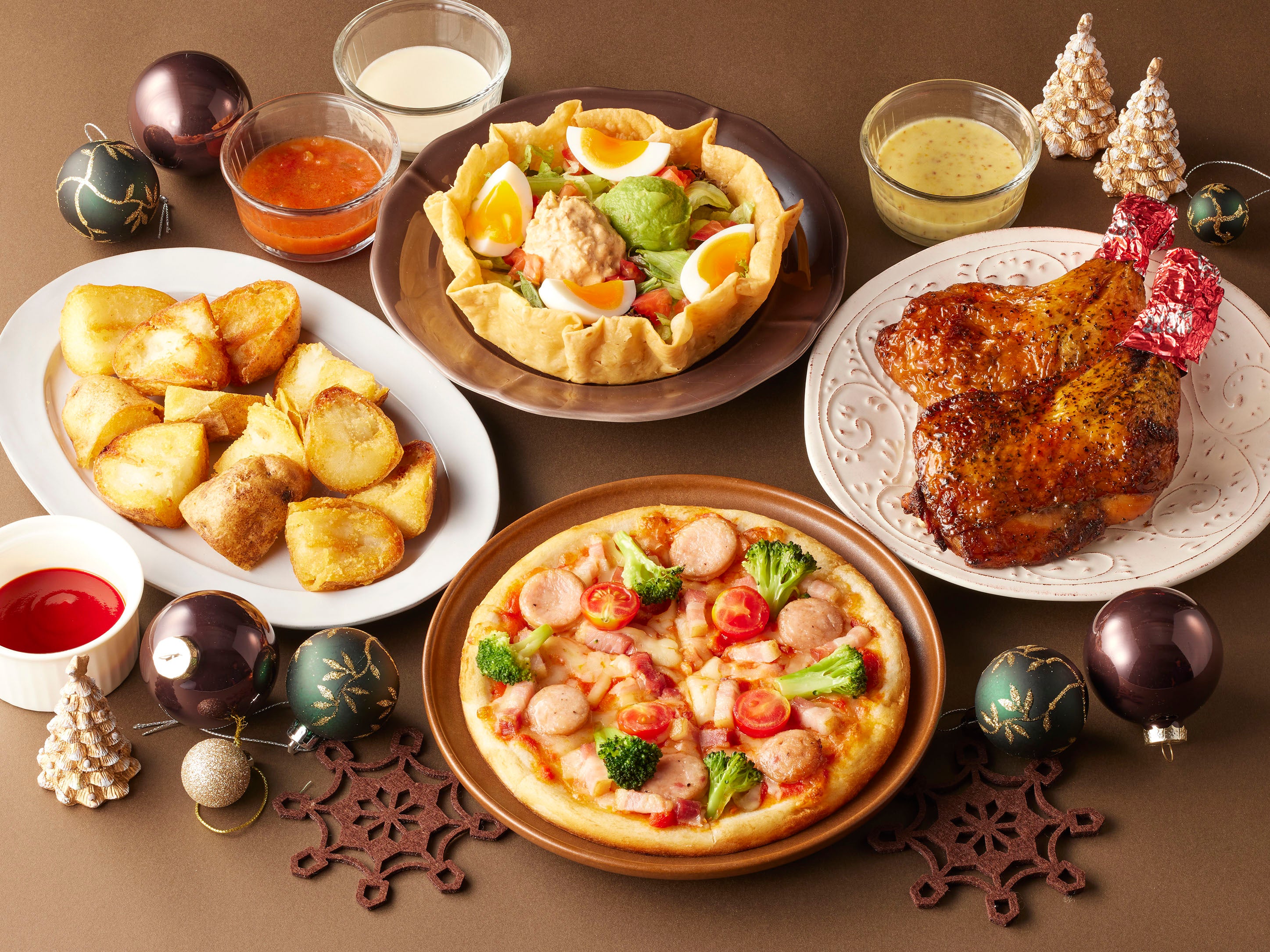 クリスマスピッツァのパーティーセット
