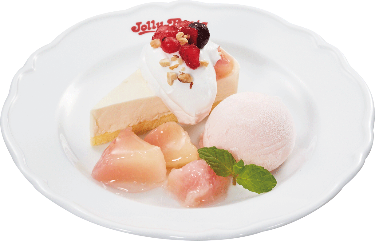 ごろっと白桃とレアチーズケーキ