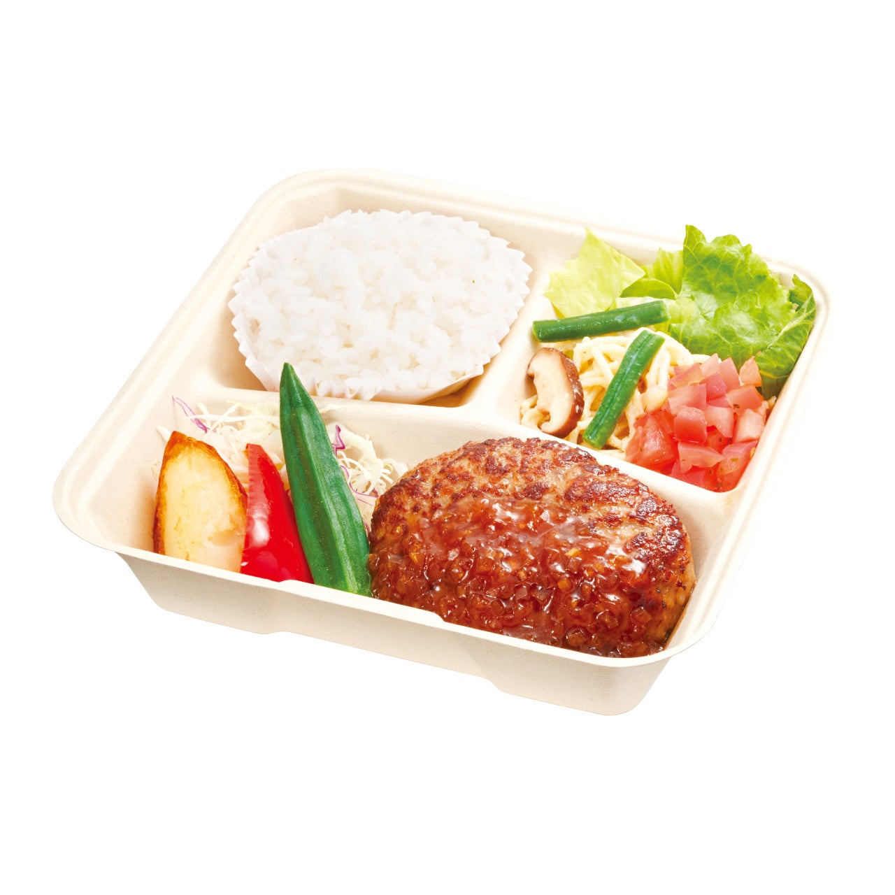 手ごねハンバーグ弁当