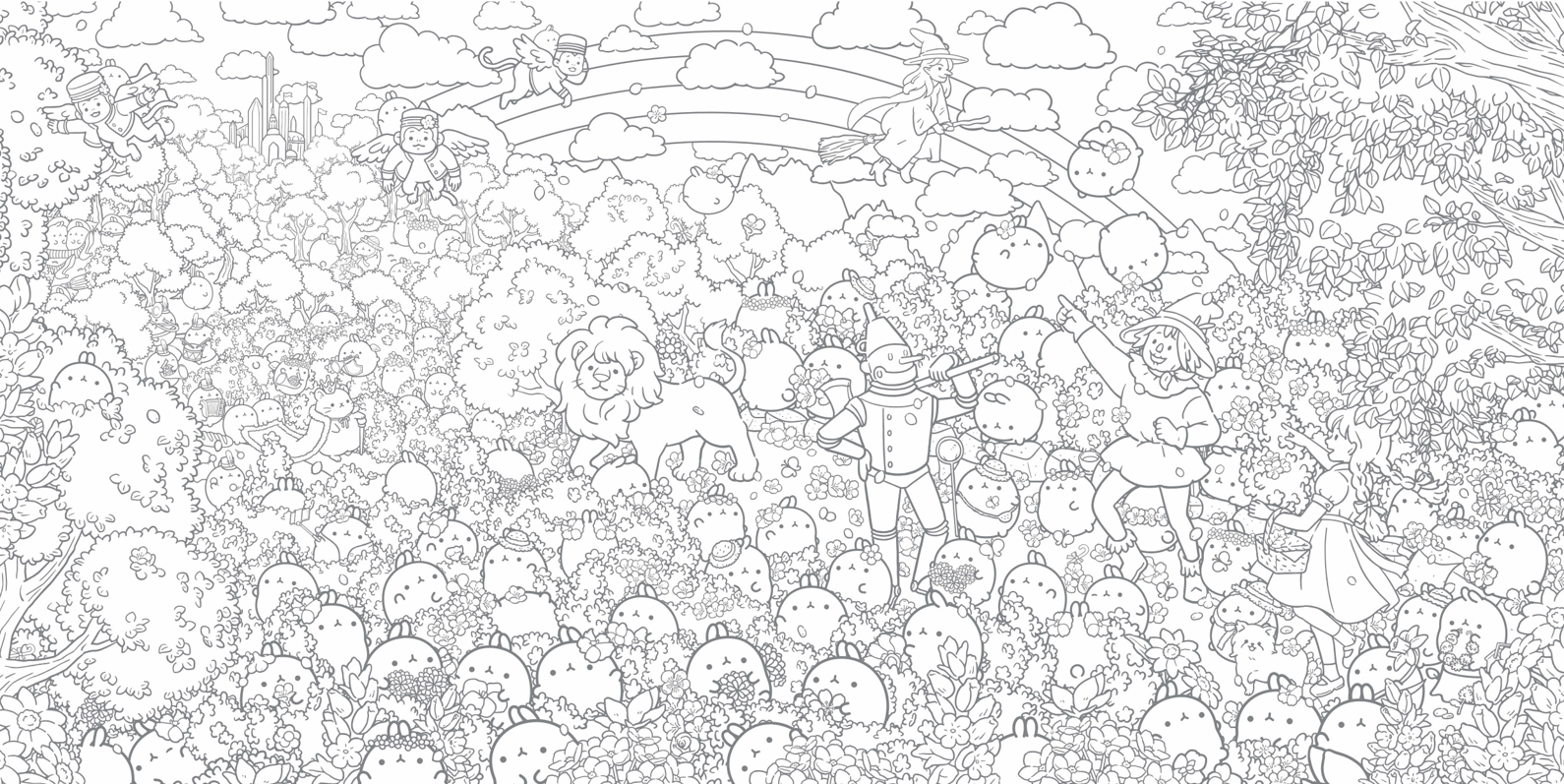 『童話のなかのモランをさがせ！』ぬり絵