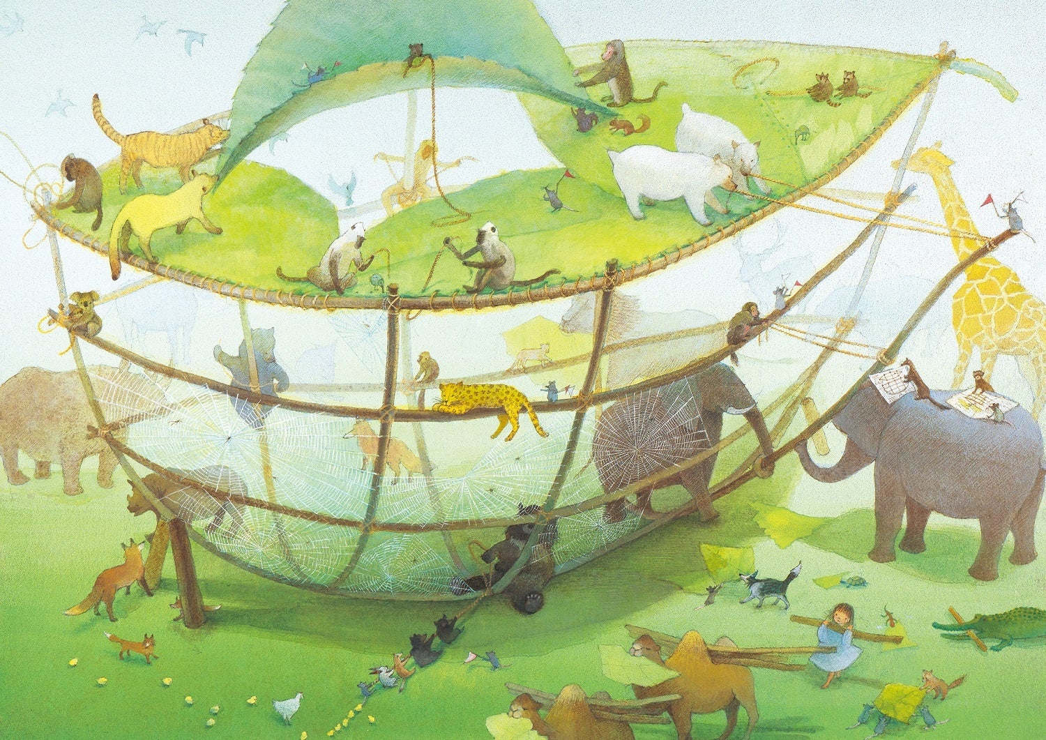 『たんぽぽのふね』作・絵／まるやまあやこ（世界文化社）　