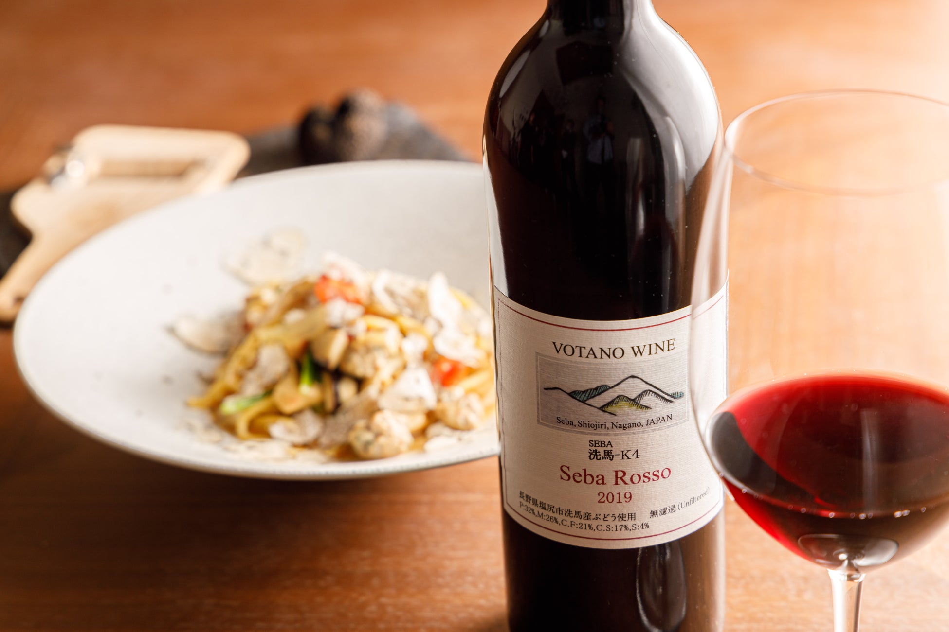 今回初登場の桔梗ヶ原ワインバレー「ヴォータノワイン」(銘柄は異なります)