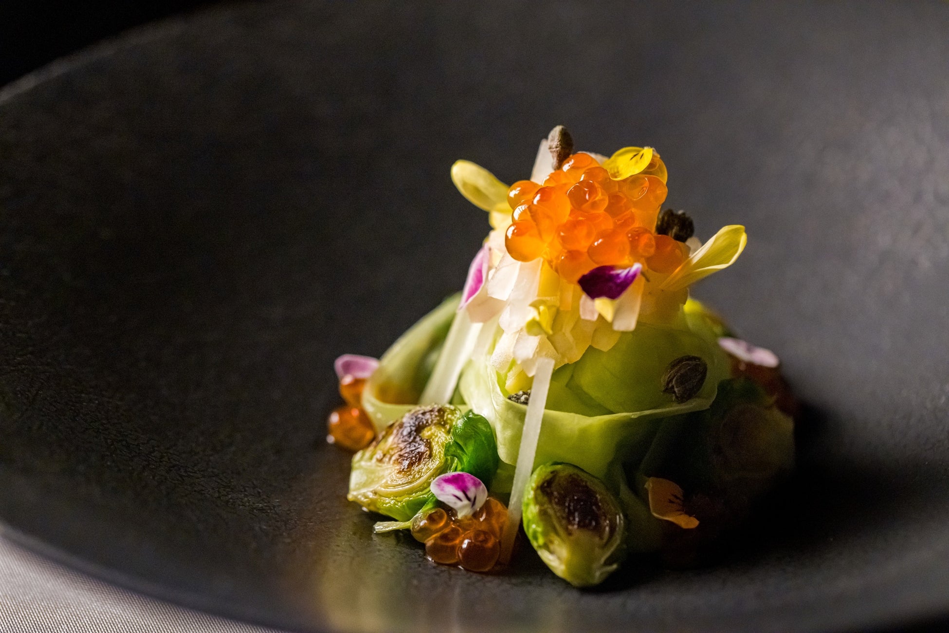 冬の食材をつかったフランス料理の一品