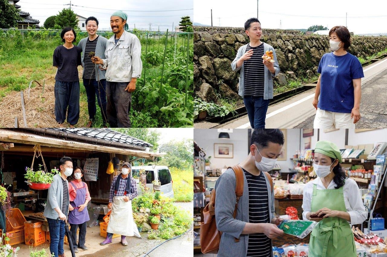 左上から時計回りに「竹田かたつむり農園」「松本農園」「北田物産」「隼田農園」の皆さん