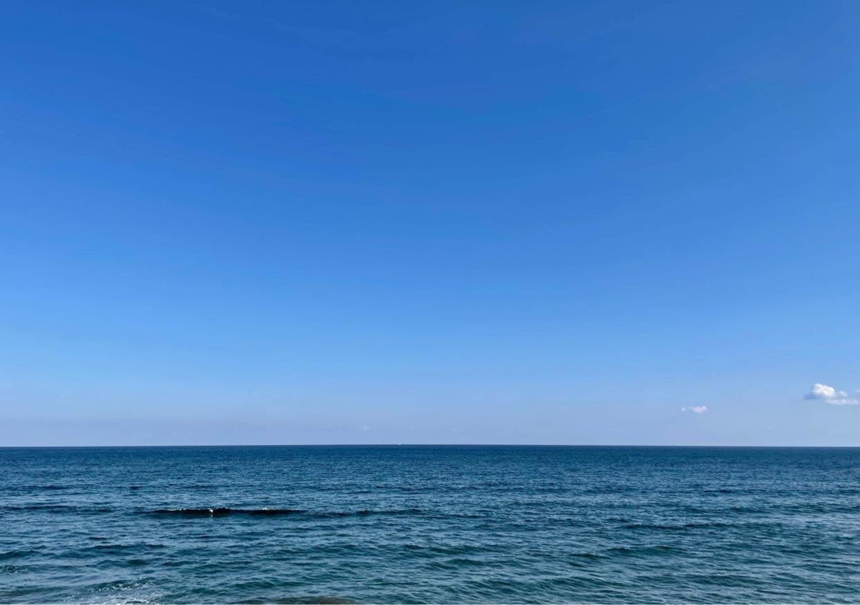 眼下に望む海