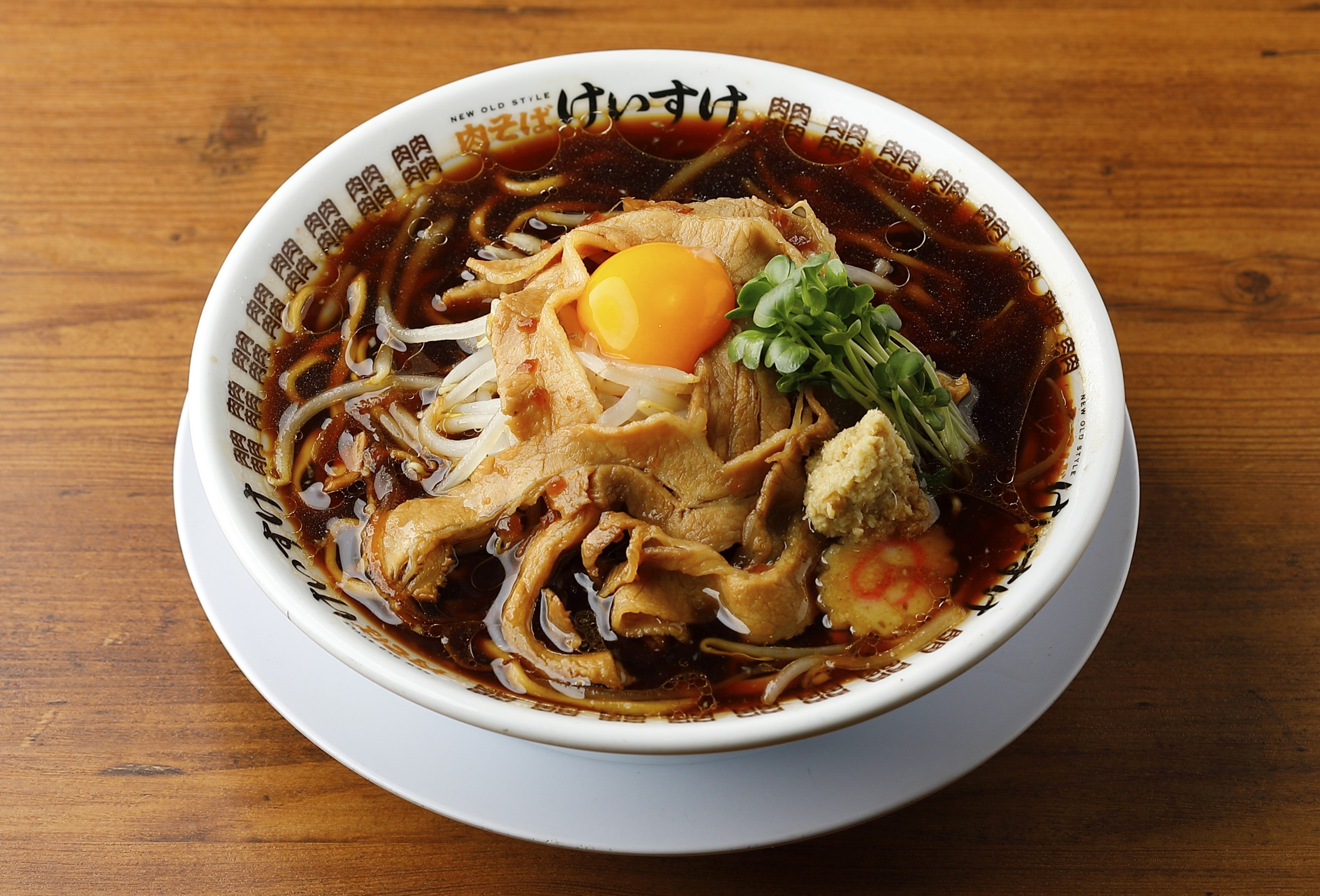 生姜醬油の肉玉そば