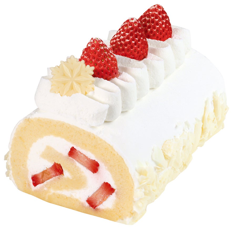 雪降る苺のプレミアムロールケーキ