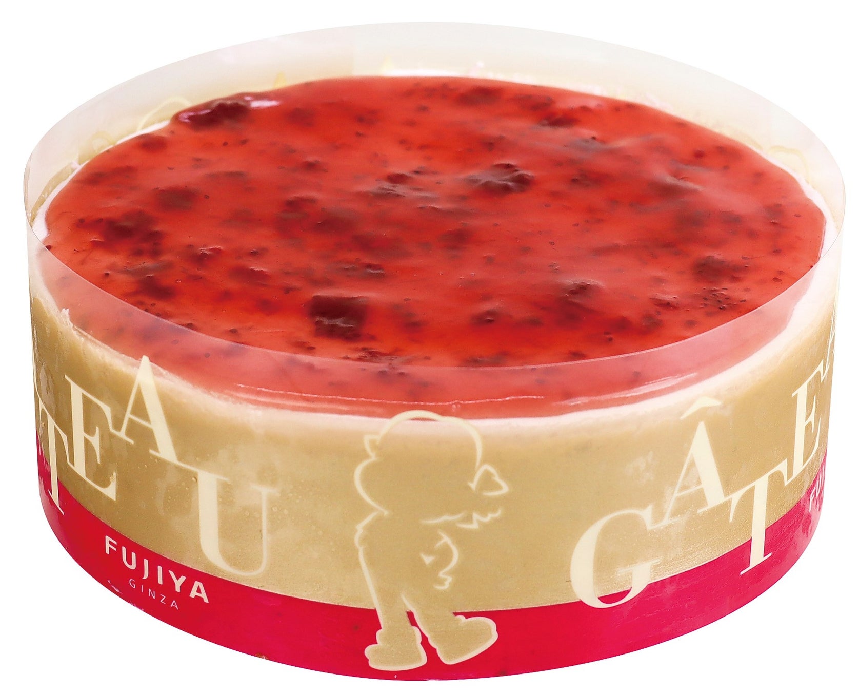 あまおう苺ソースたっぷりの贅沢ケーキ