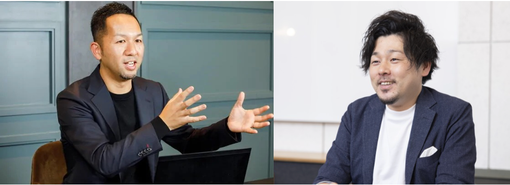 ＜左から、株式会社ネットショップ支援室 代表取締役 山本 皓一朗、株式会社FLUED 代表取締役 松永 創氏＞