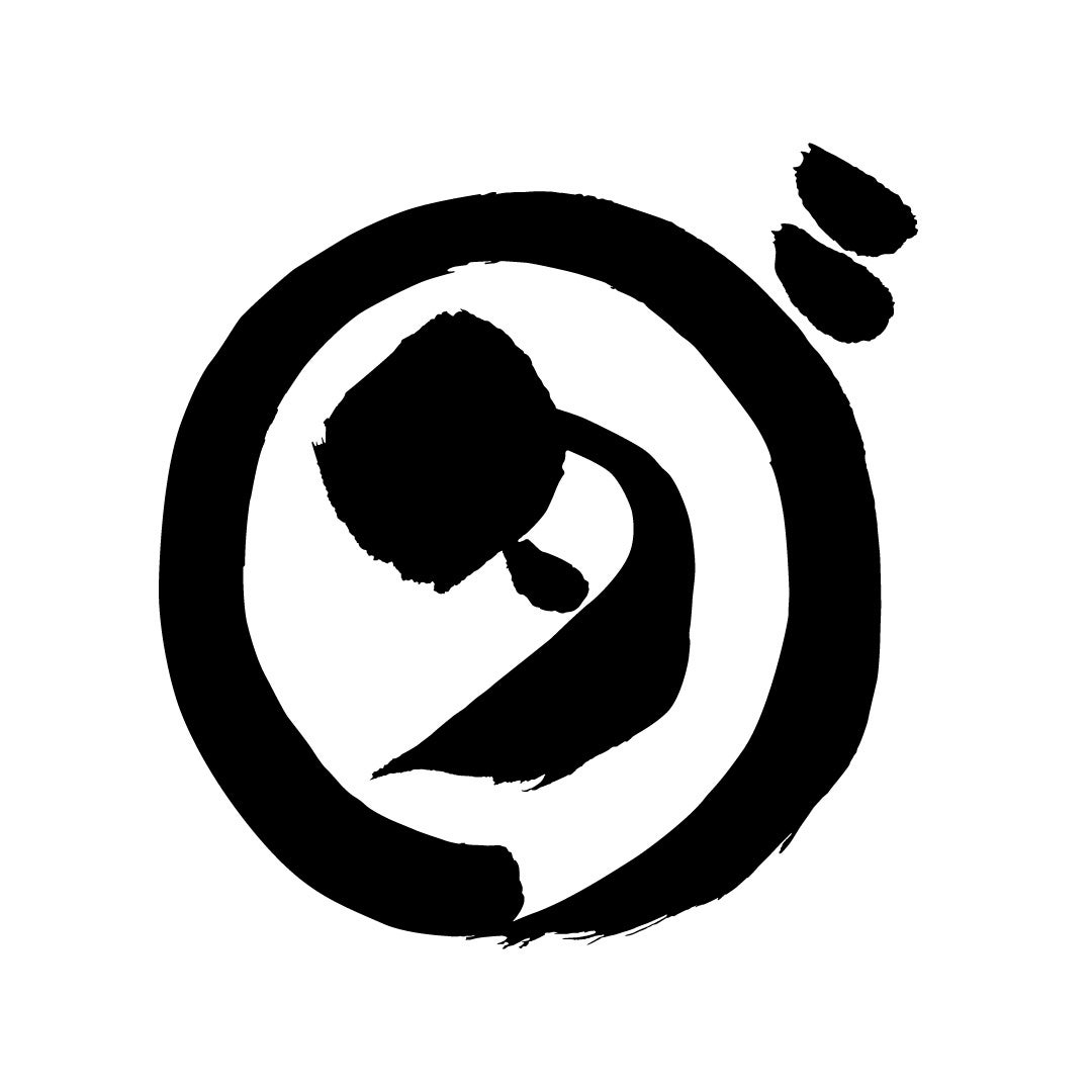 大山自ら書いたロゴ