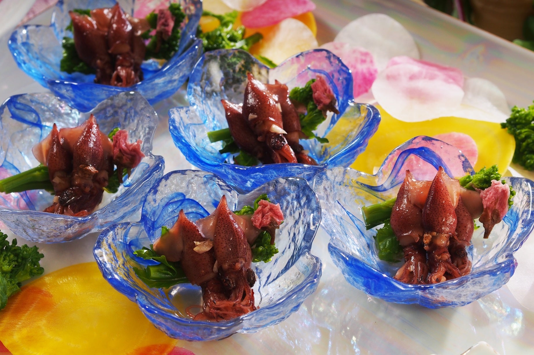 ほたるいかと菜の花のペペ