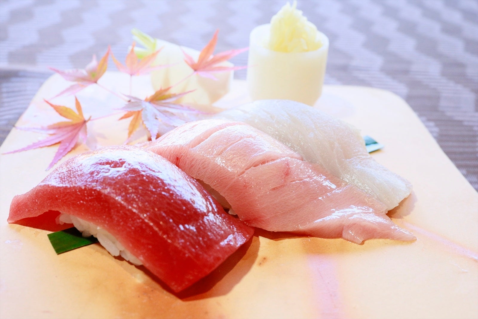 ライブキッチン料理長こだわりの握り寿司