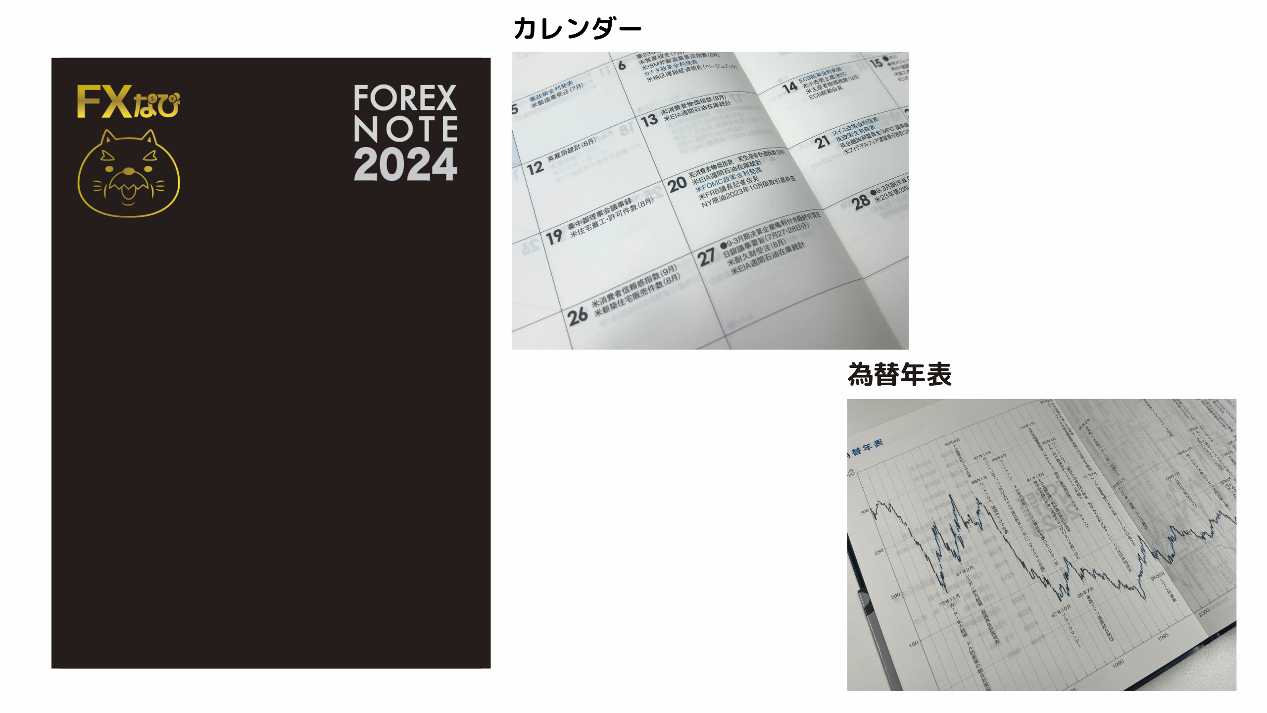 「FXなび」のキャラクターおじじが描かれたオリジナル表紙となっています。投資に役立つ情報が満載です!!