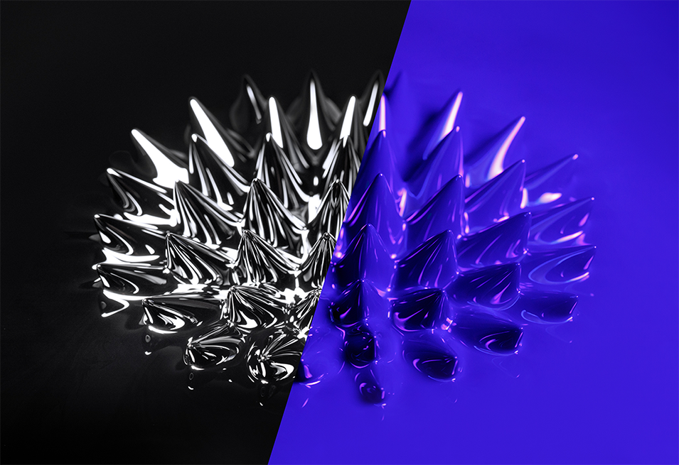 蛍光磁性流体 青