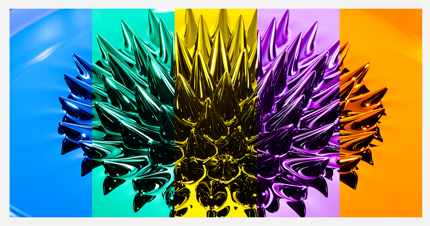 【蛍光磁性流体イメージ画像】 ※実際の製品の色とは異なります