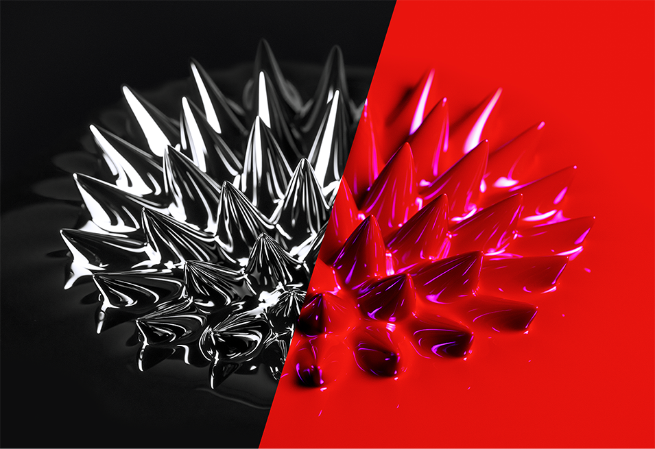 蛍光磁性流体 紅