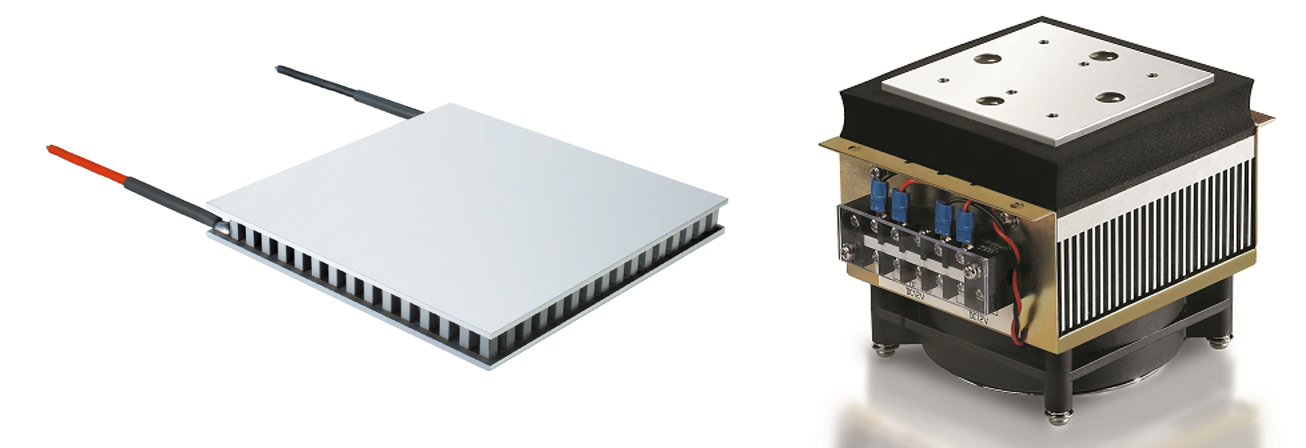 左) サーモモジュール・右) サーモモジュール 標準アセンブリ品