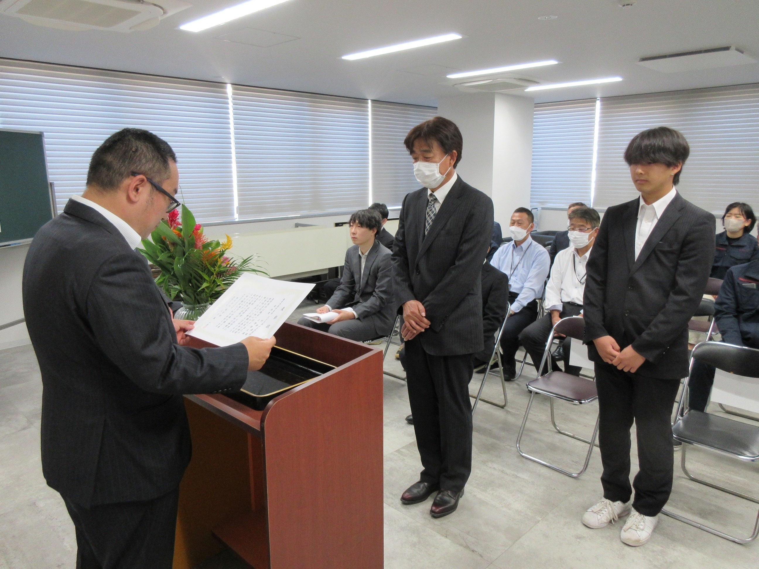 優秀作業所　表彰授与式の様子