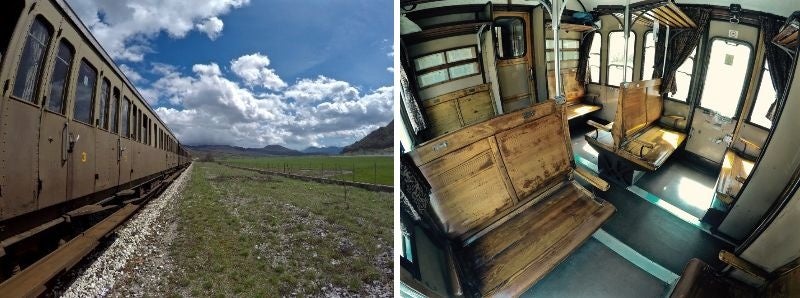自然公園を走る歴史ある列車（クレジット Photo-Rosso Giallo Bianco Regione Abruzzo）　