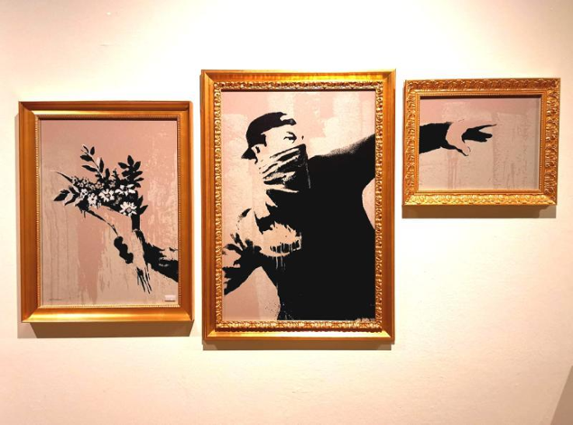 MARで公開中のバンクシー『愛は空中に』　（クレジット　Foto： Apt Servizi）