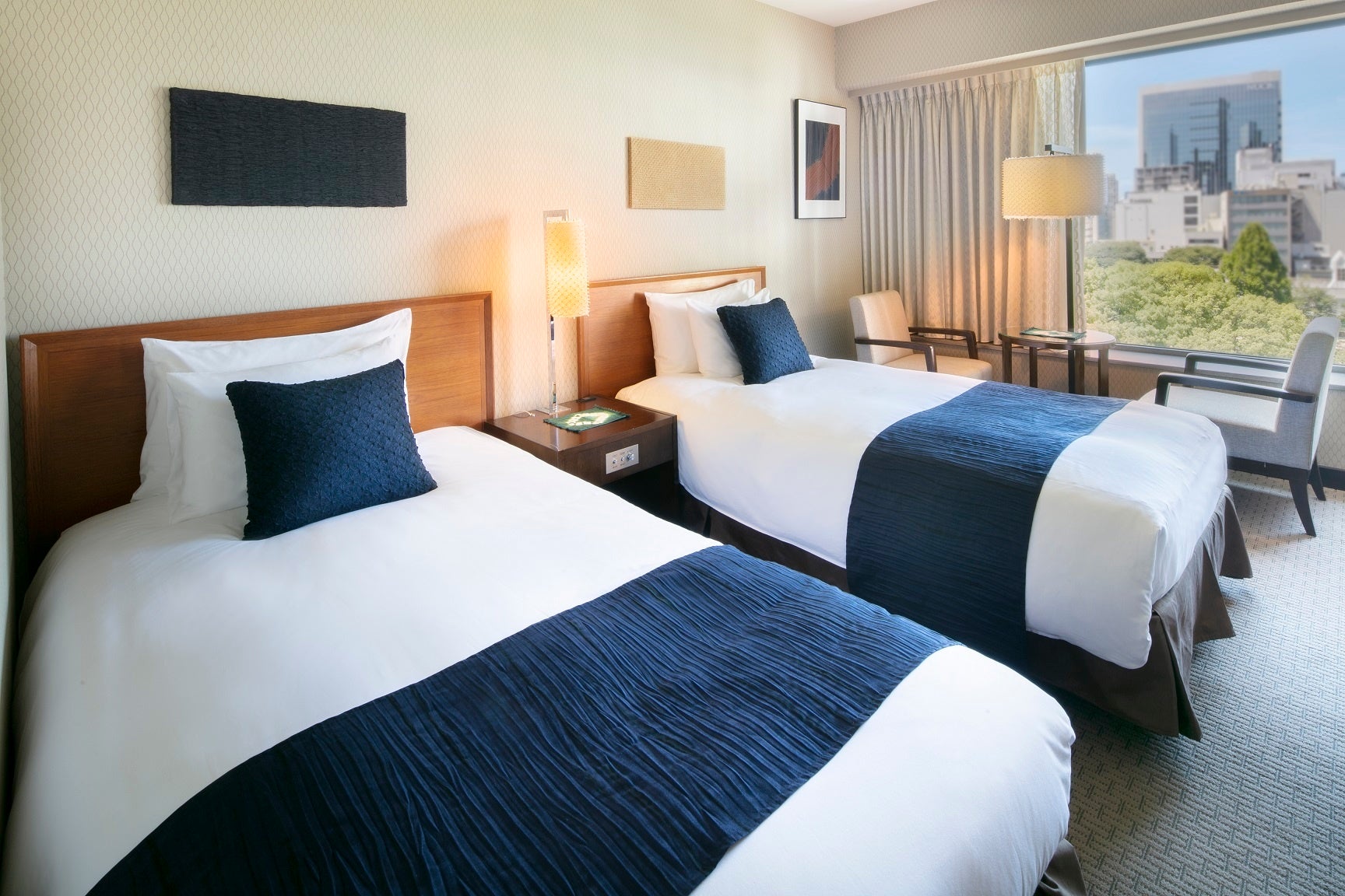 有松絞でコーディネートした客室（イメージ）