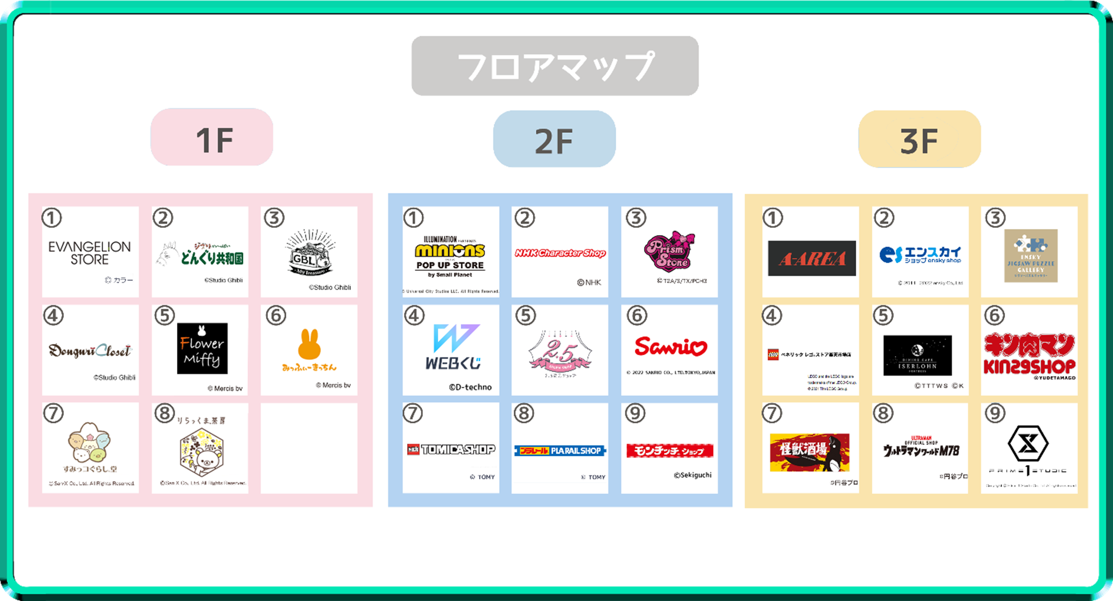※現時点でのフロアマップとなります