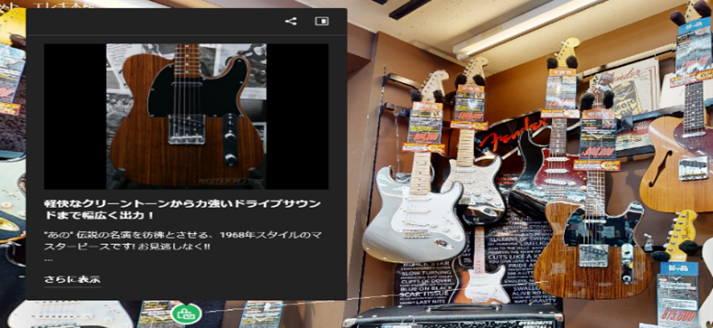 ※画像はギタープラネット エレキ本館の商品コーナーから通販サイトページにつながったイメージ