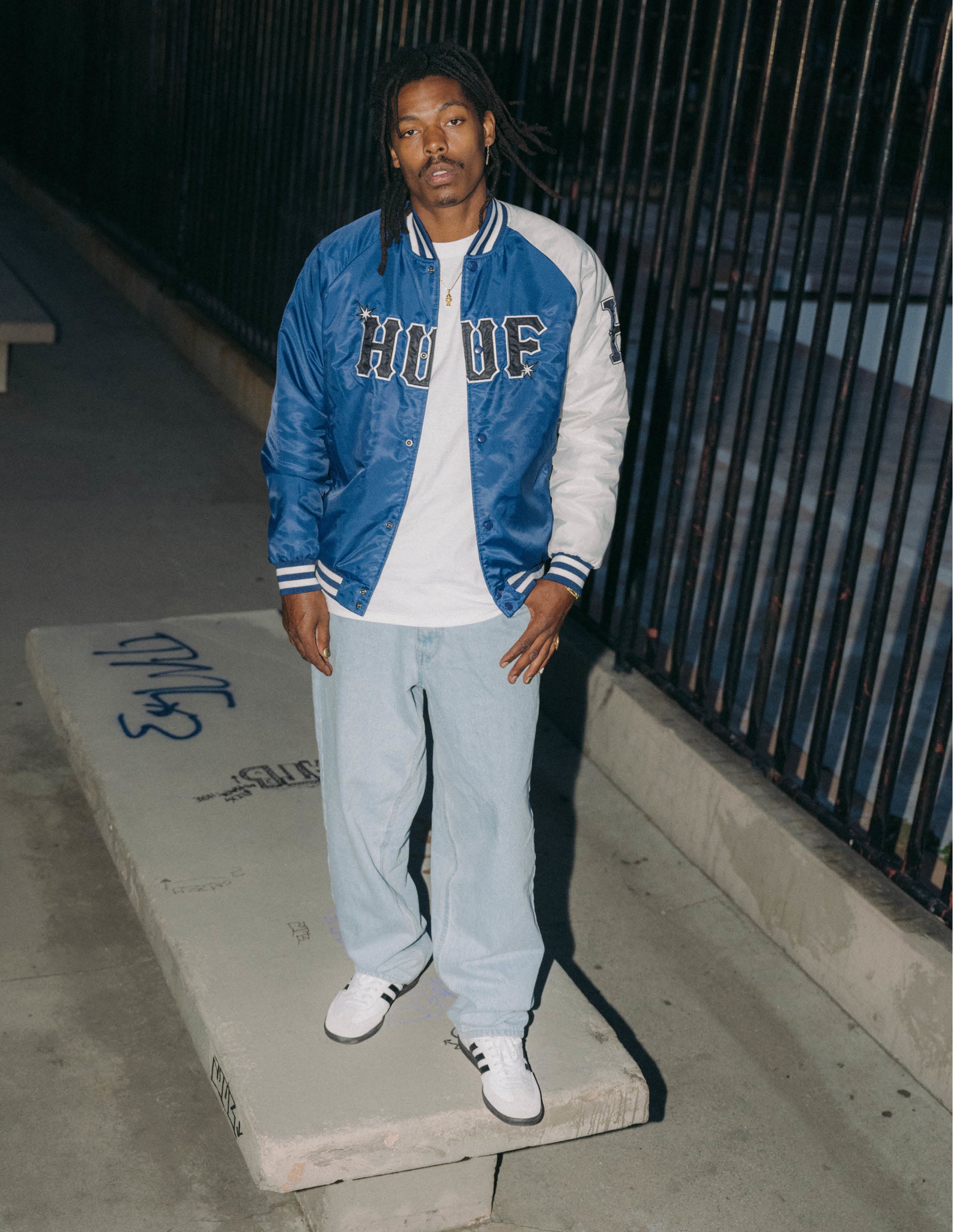 SATIN BASEBALL JACKET