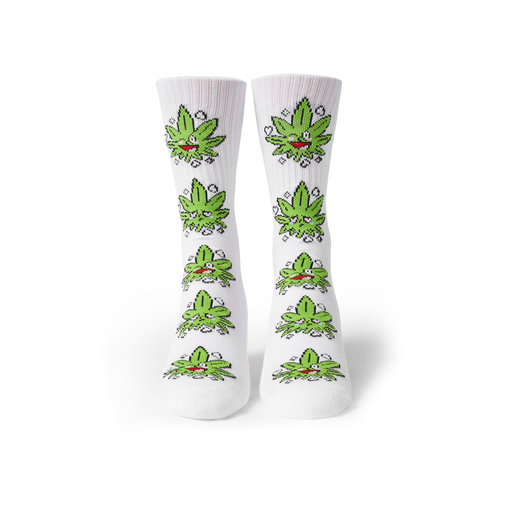 HUF KAWAII GREEN BUDDY SOCK｜MAUVE, WHITE｜￥3,960