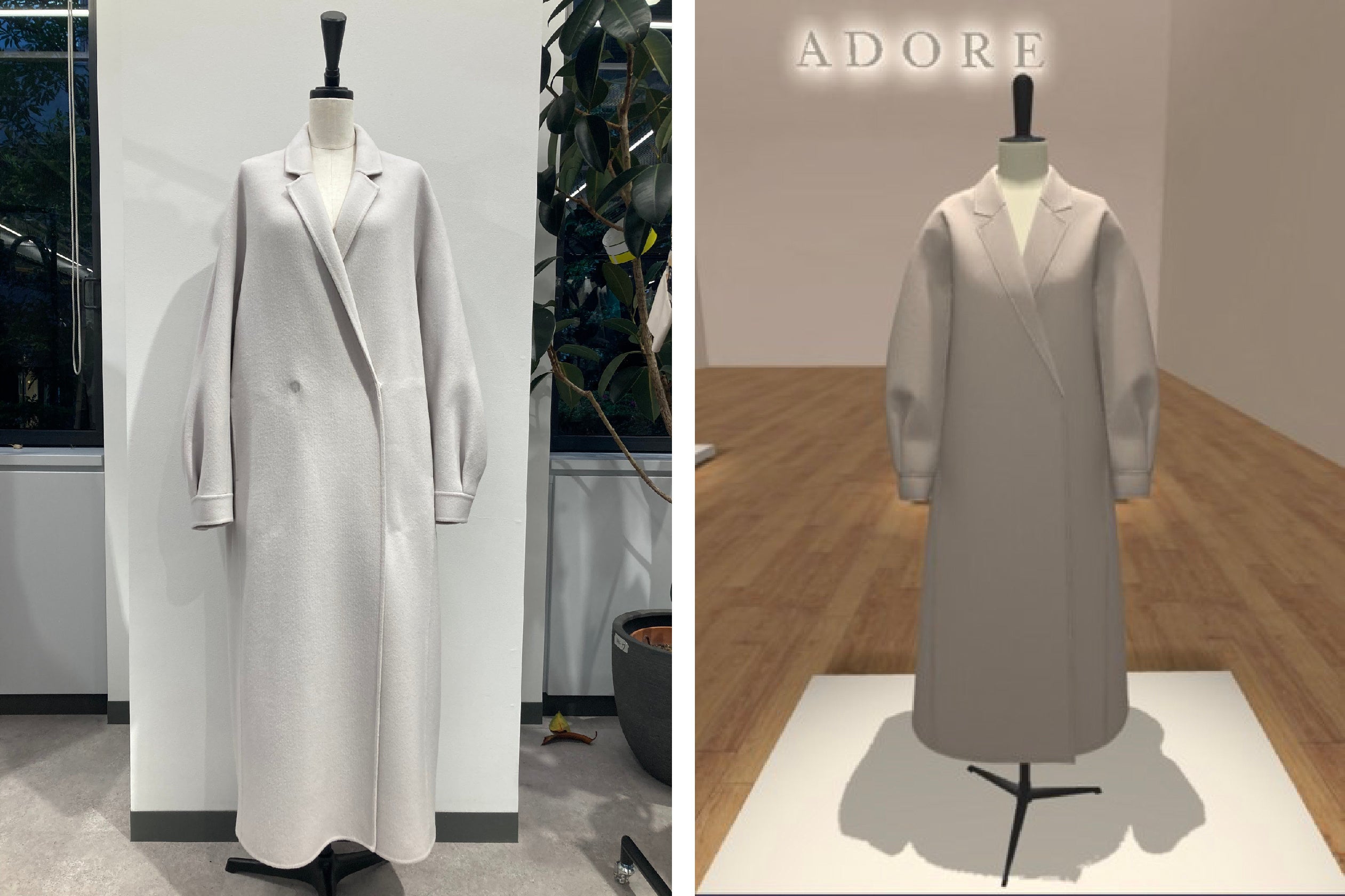 【美品】ADORE アドーア　2023AW　ウール混　ボアコート　アイボリー 美品】ADORE アドーア 2023AW ウール混 ボアコート アイボリー