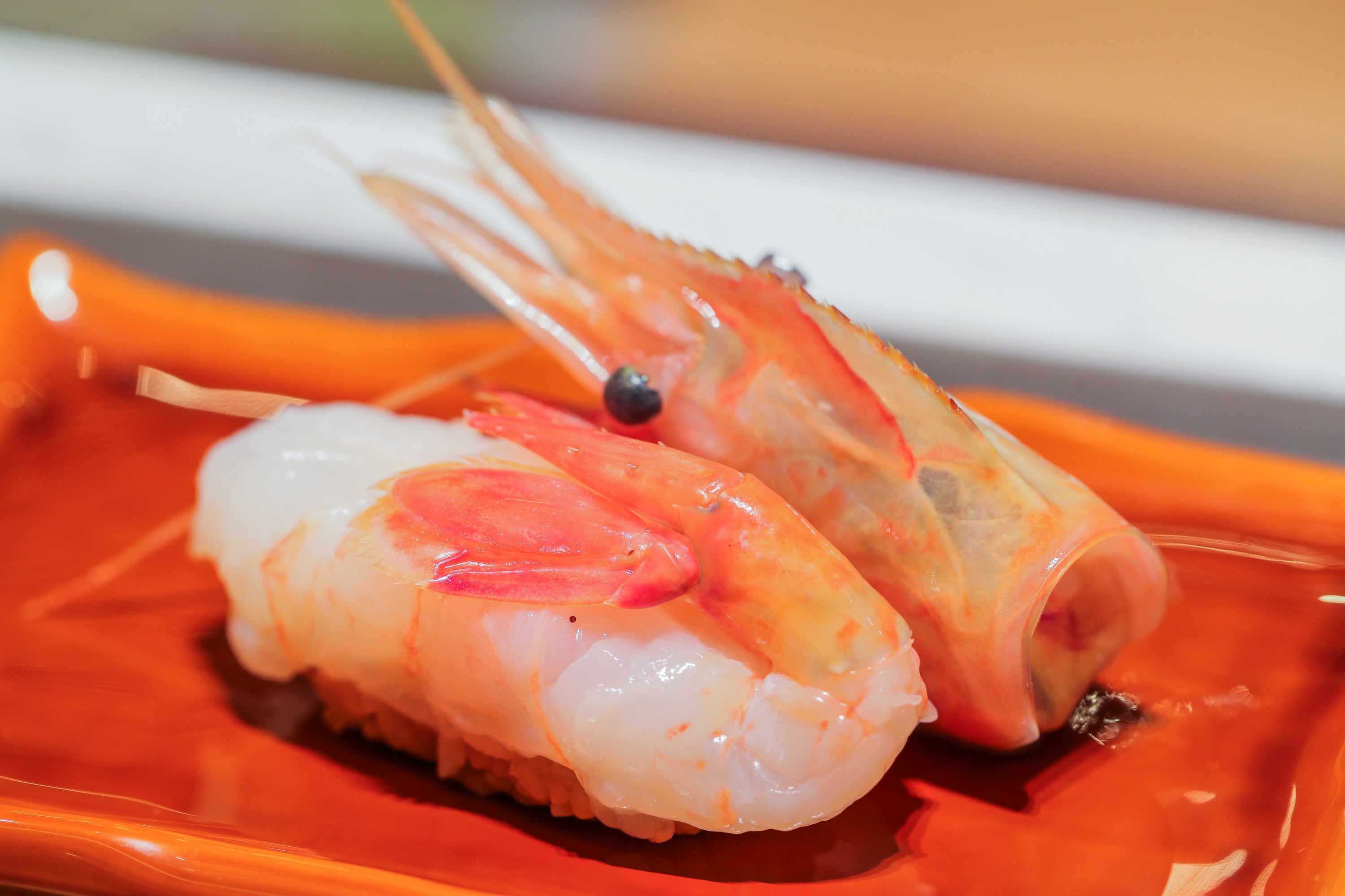 大人気の「有頭ぼたん海老」