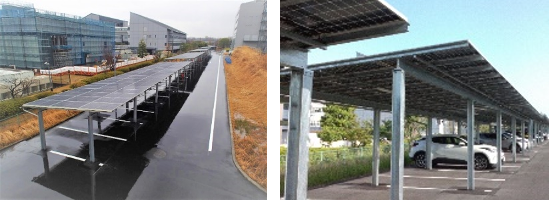 ・京セラ株式会社けいはんなリサーチセンターへ導入されたソーラーカーポート『POGERO』
