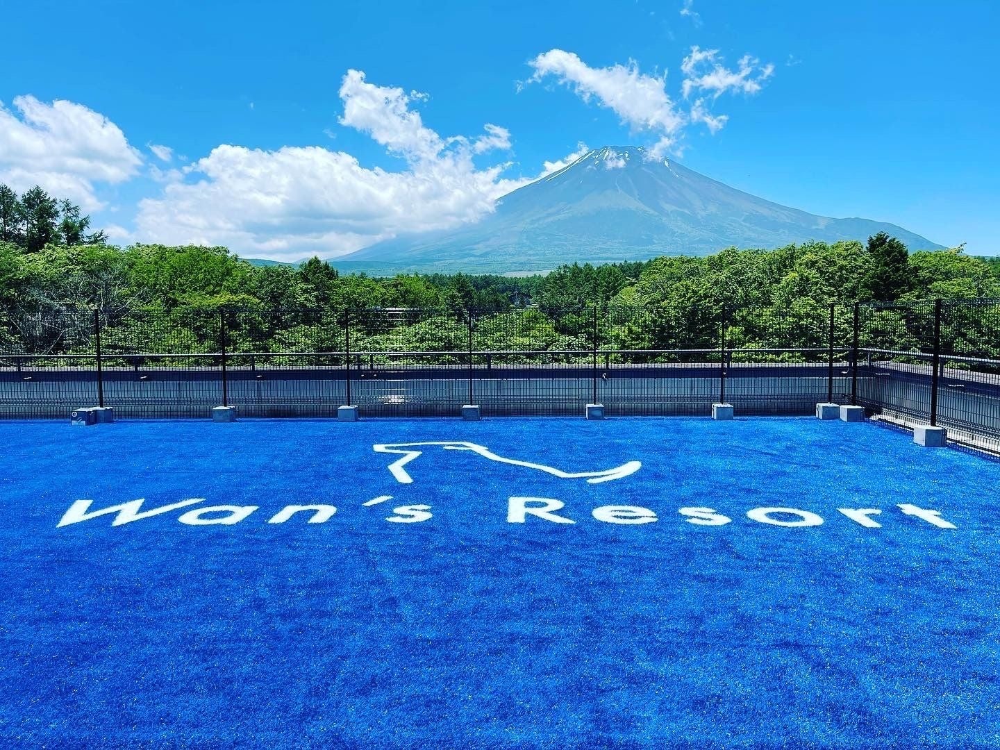 富士山の絶景とブルーの人工芝のdog park~天空~
