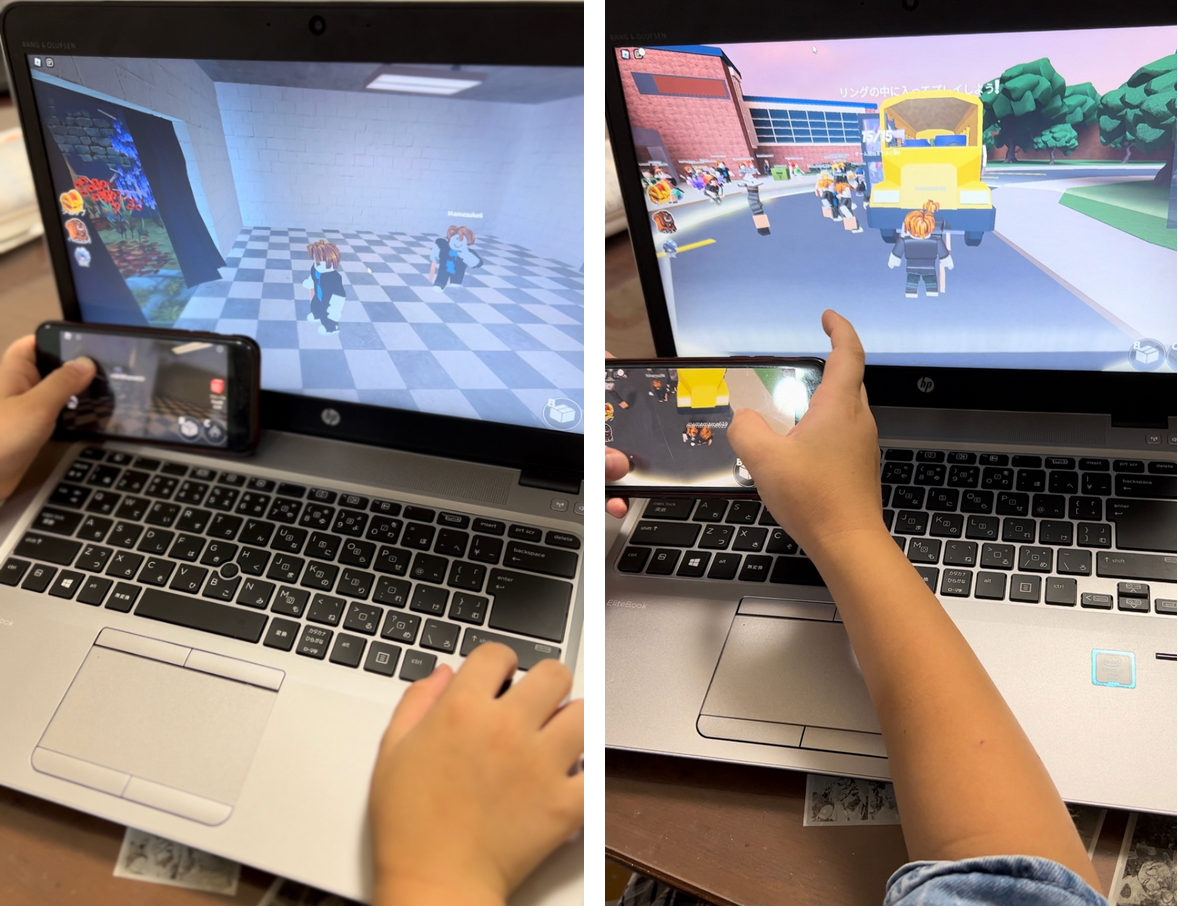 ROBLOXを使用している様子
