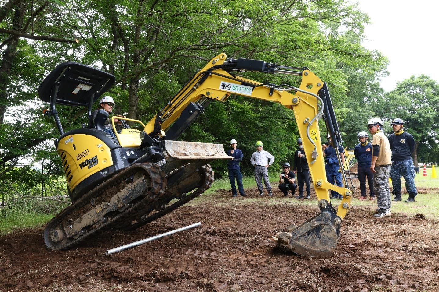 災害現場での重機操縦を学ぶ講習会