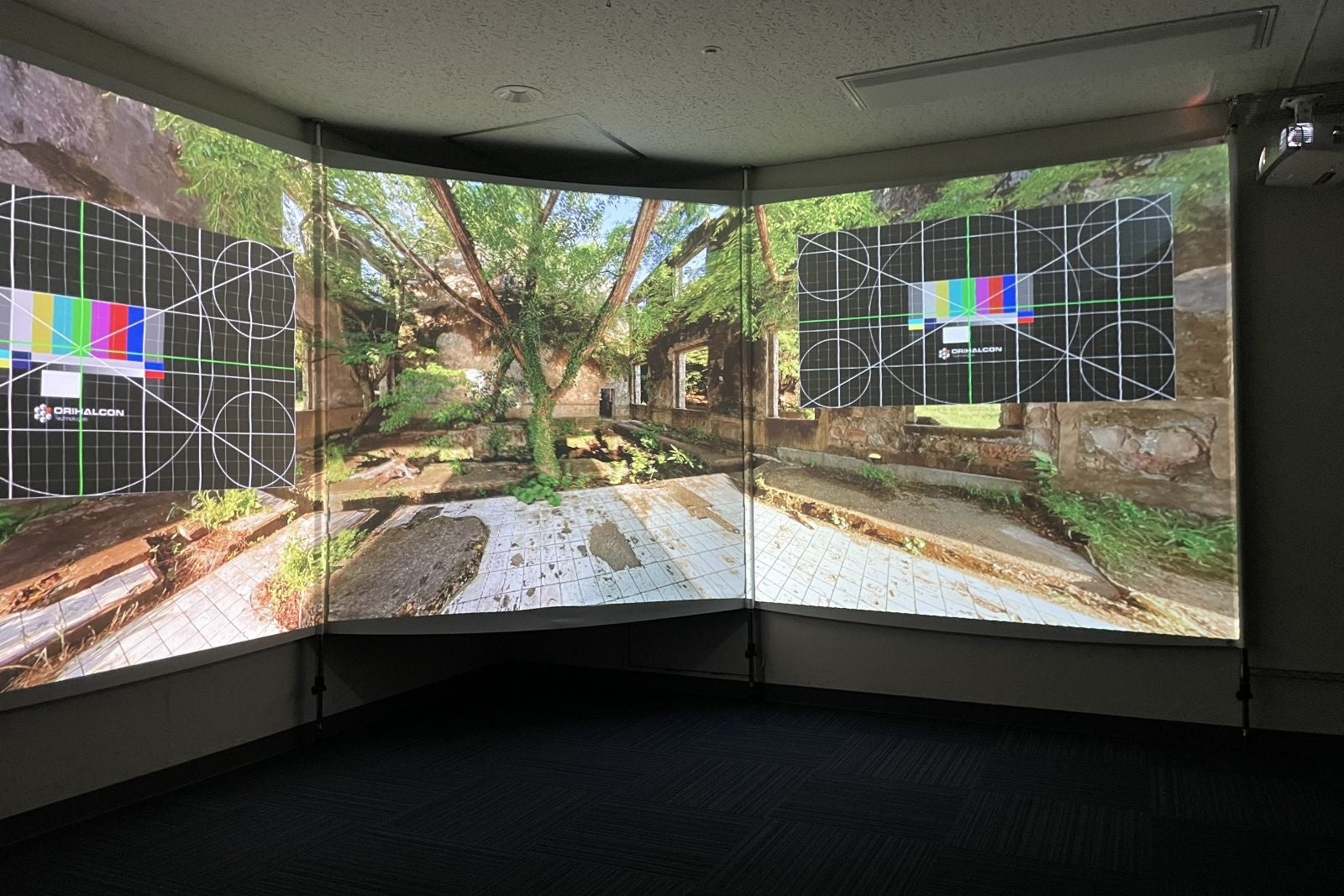 360度映像と平面映像の組み合わせ