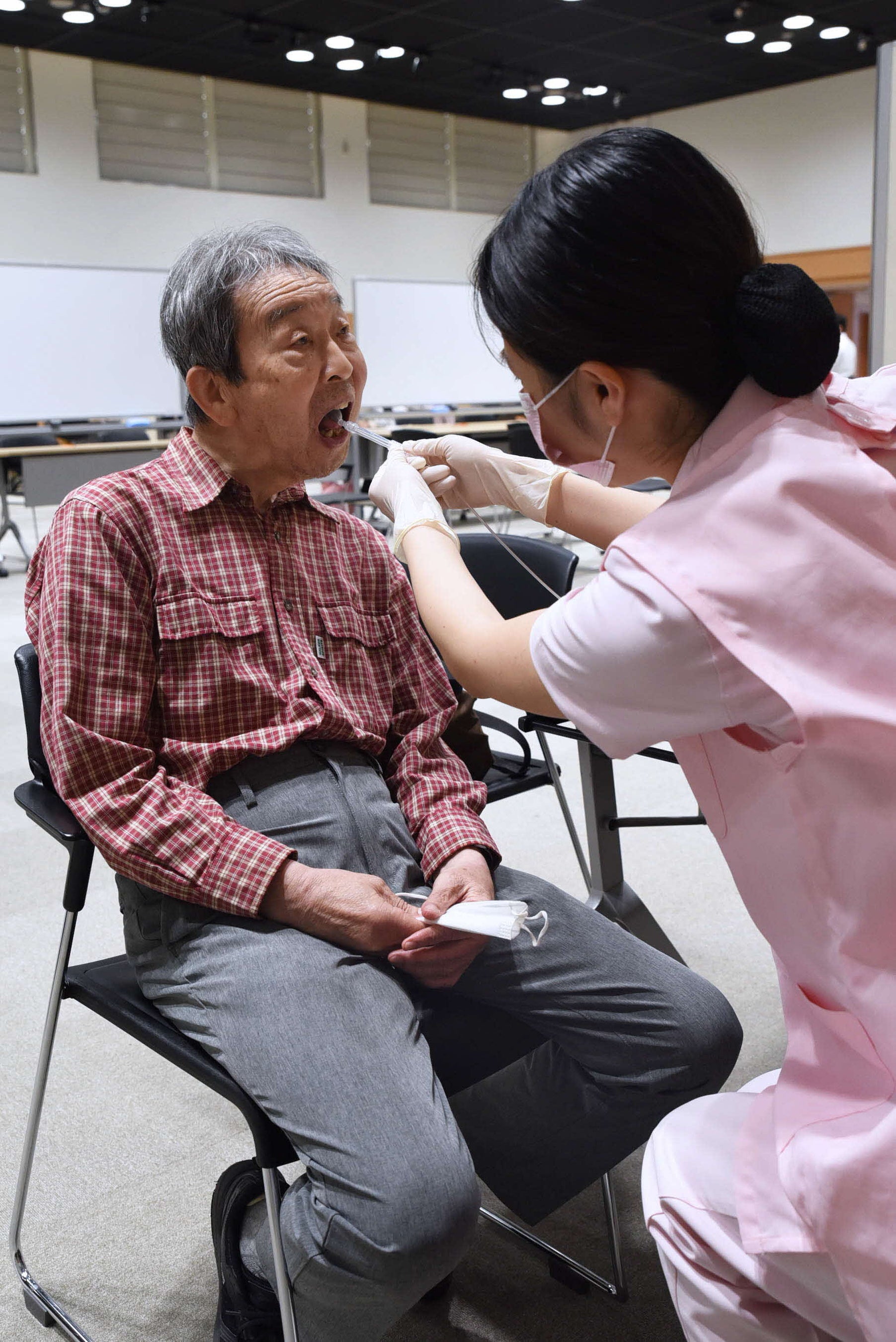 歯科健診の様子