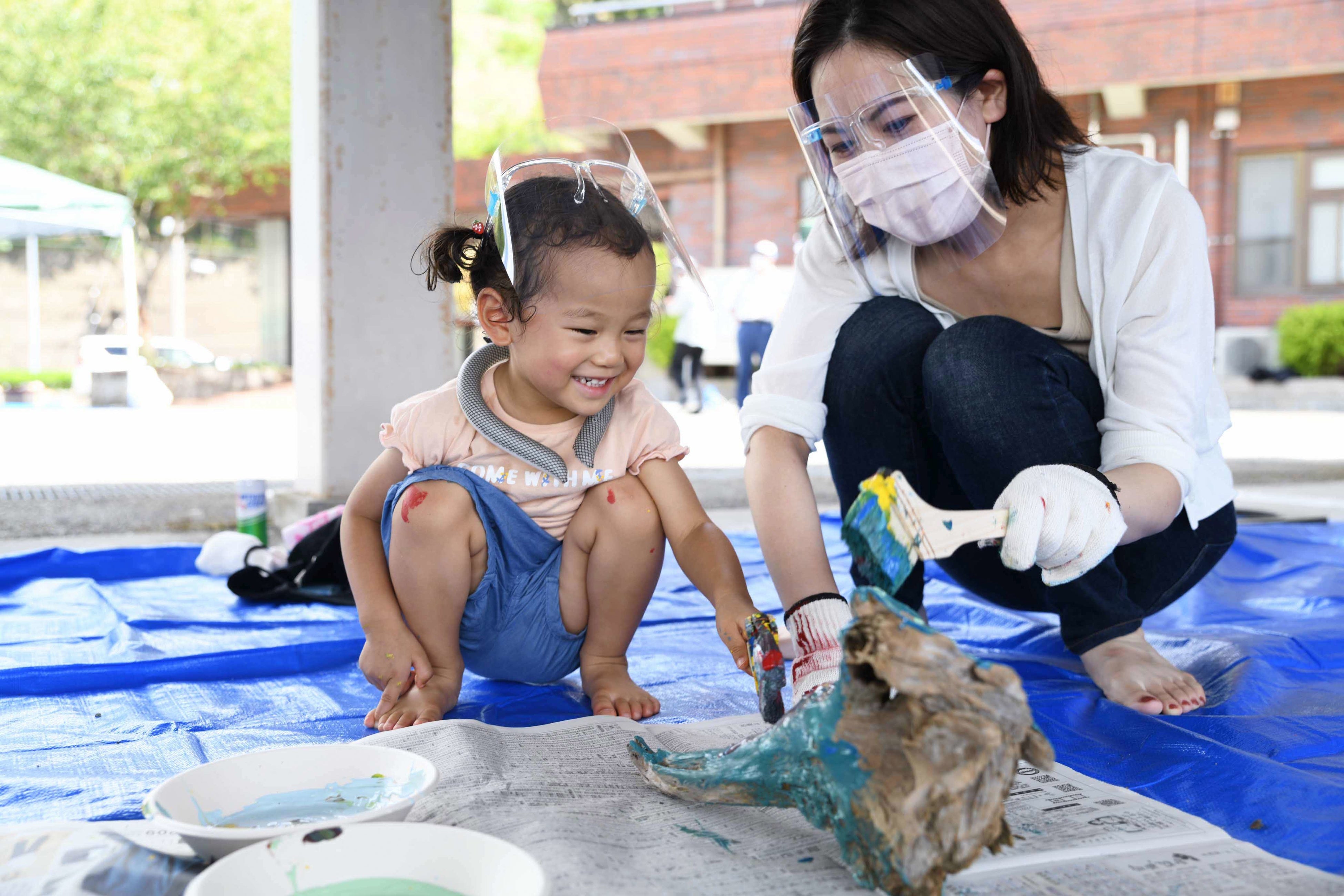 流木ペインティング