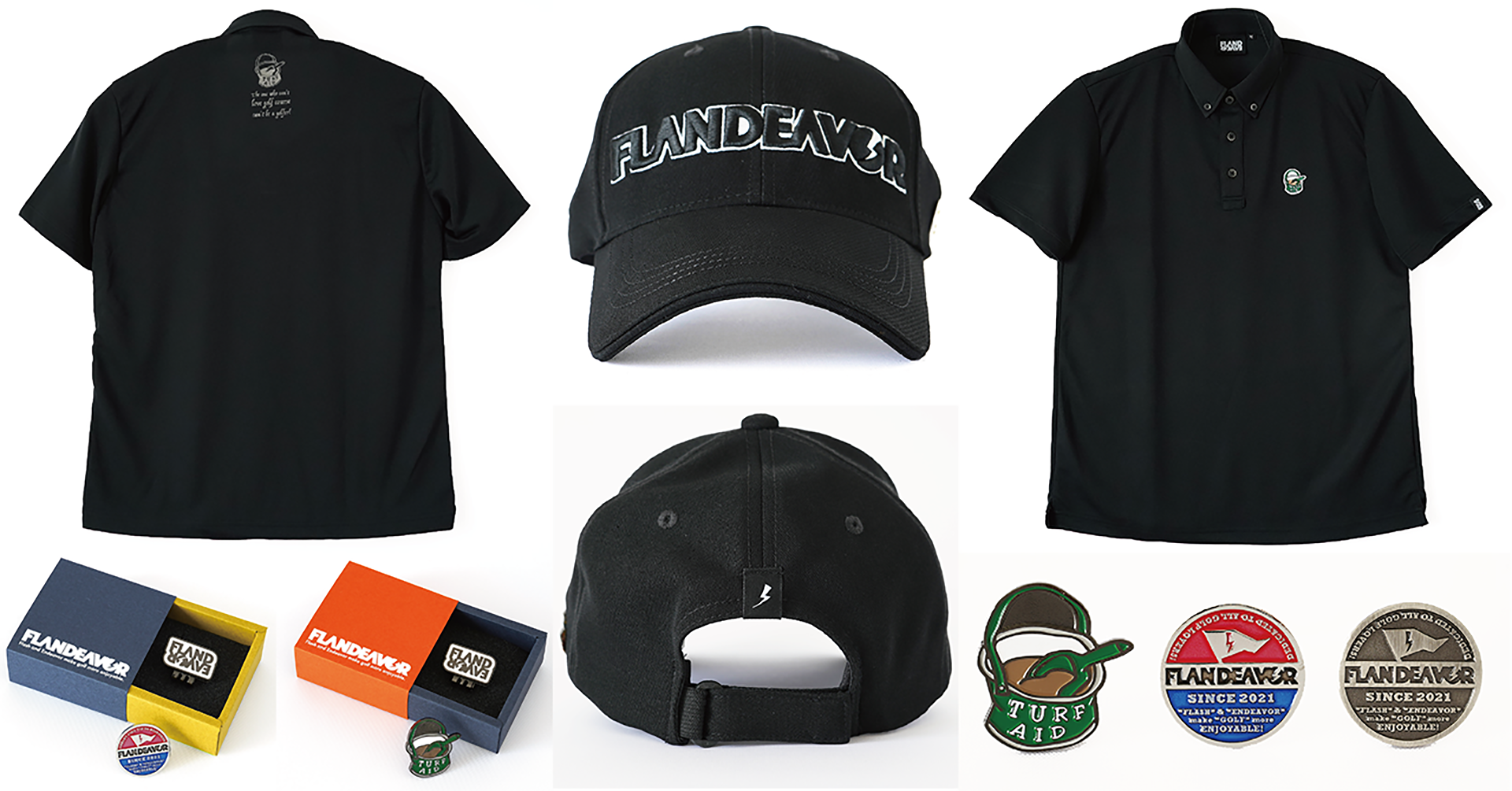 着る人を選ばないシンプルなデザイン、着心地の良いポロシャツ。フィット感にこだわったキャップはストレスフリーでお使い頂けます。マーカーはパッケージにもこだわりPOPに仕上がっています。