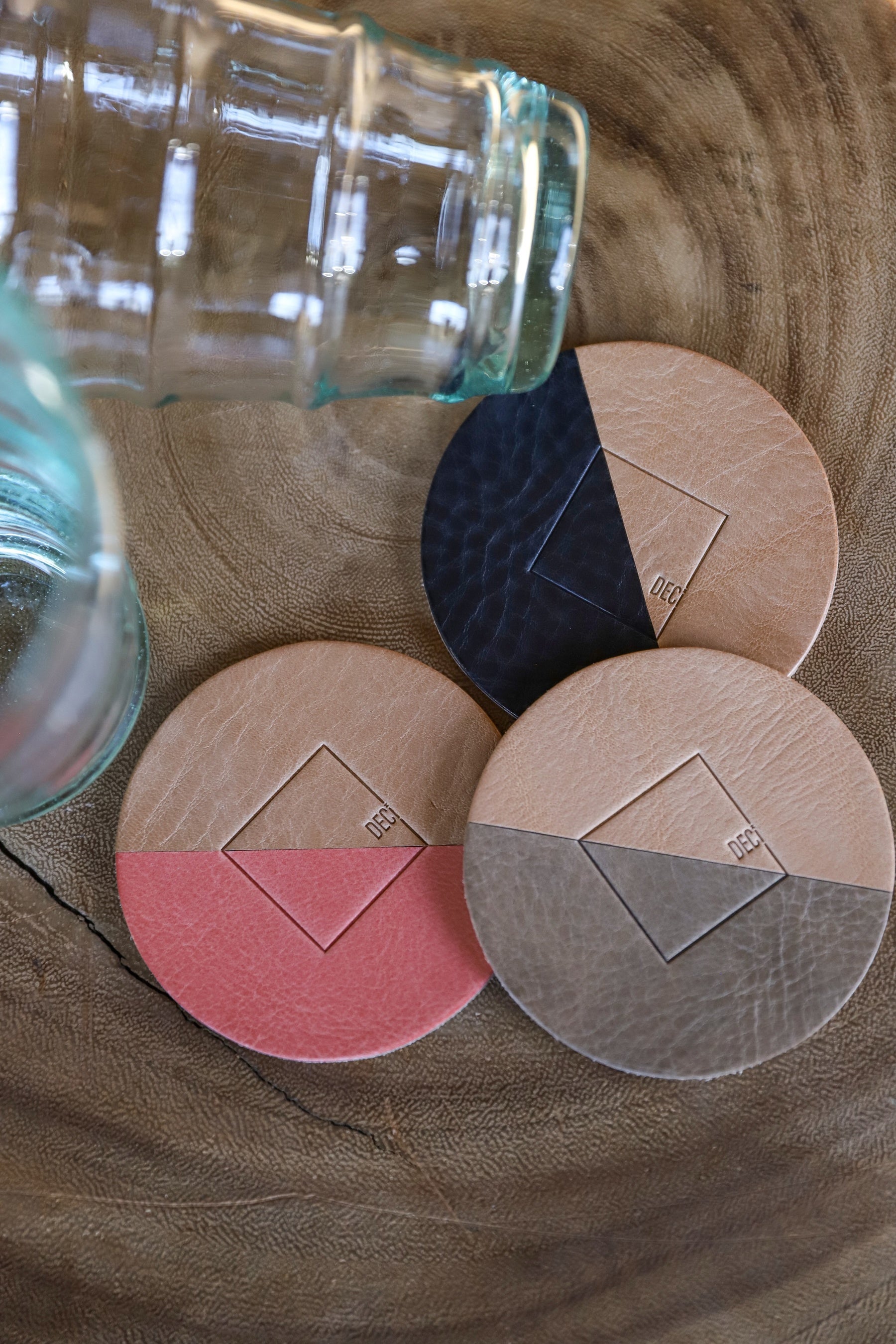 ▲BICOLOR COASTER（３個SET）：3,500円
