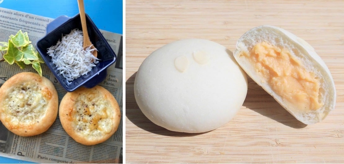 各店のイチ押し商品(写真左上から「KANEL BREAD」「タルトリーアルベール」「フロマージュパン専門店 Marble Coco.」「ライ麦ハウスベーカリー」「米粉パンCUBREAD」「ブーランジェリーアツシ」)