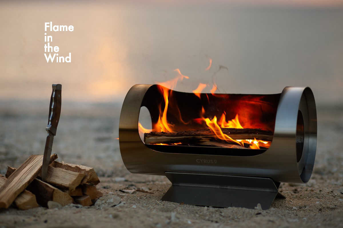 風を防ぎ輻射熱を利用し暖炉のようになるWindモード