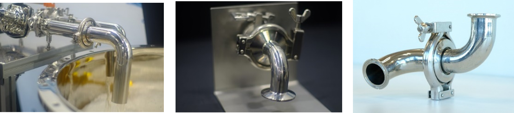 さまざまな形のスイベルジョイント製品がございますので、柔軟に配管が可能です。