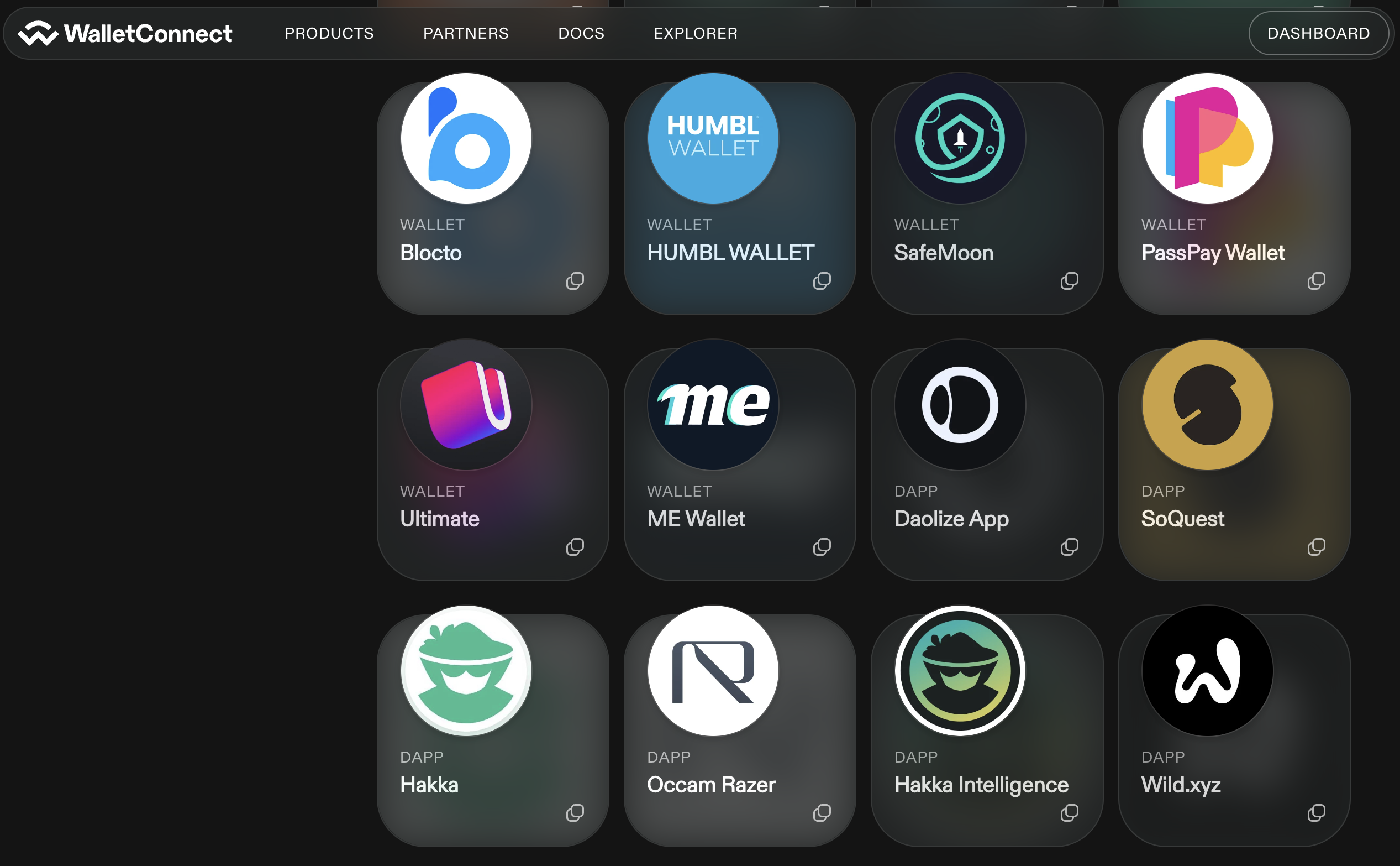 WalletConnectの対応アプリ一覧にPassPay Walletが掲載