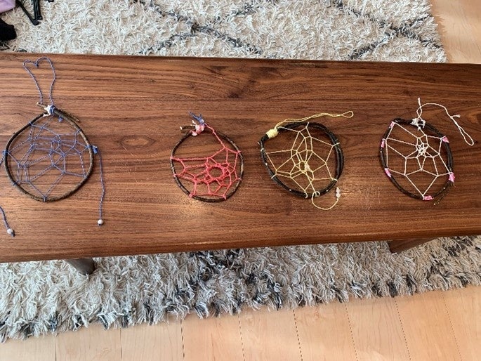 完成したドリームキャッチャー