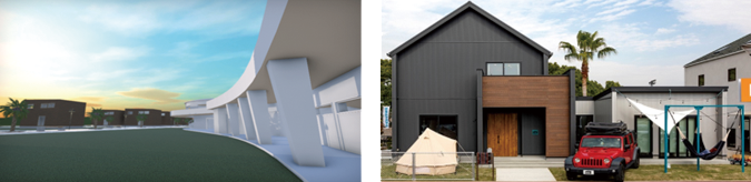 バーチャル展示場　　　　　　　　　　　　　　　　　　　　　リアル展示場（当社保有）