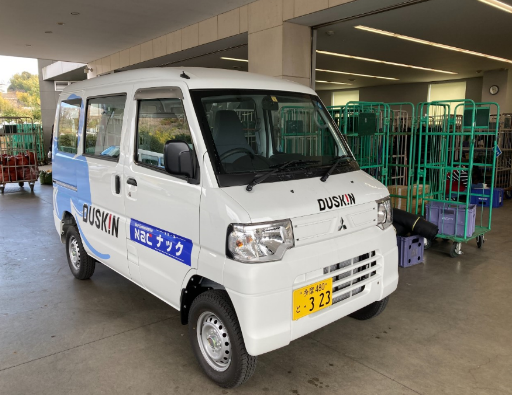 ▲ 実証車両（実証拠点倉庫にて）