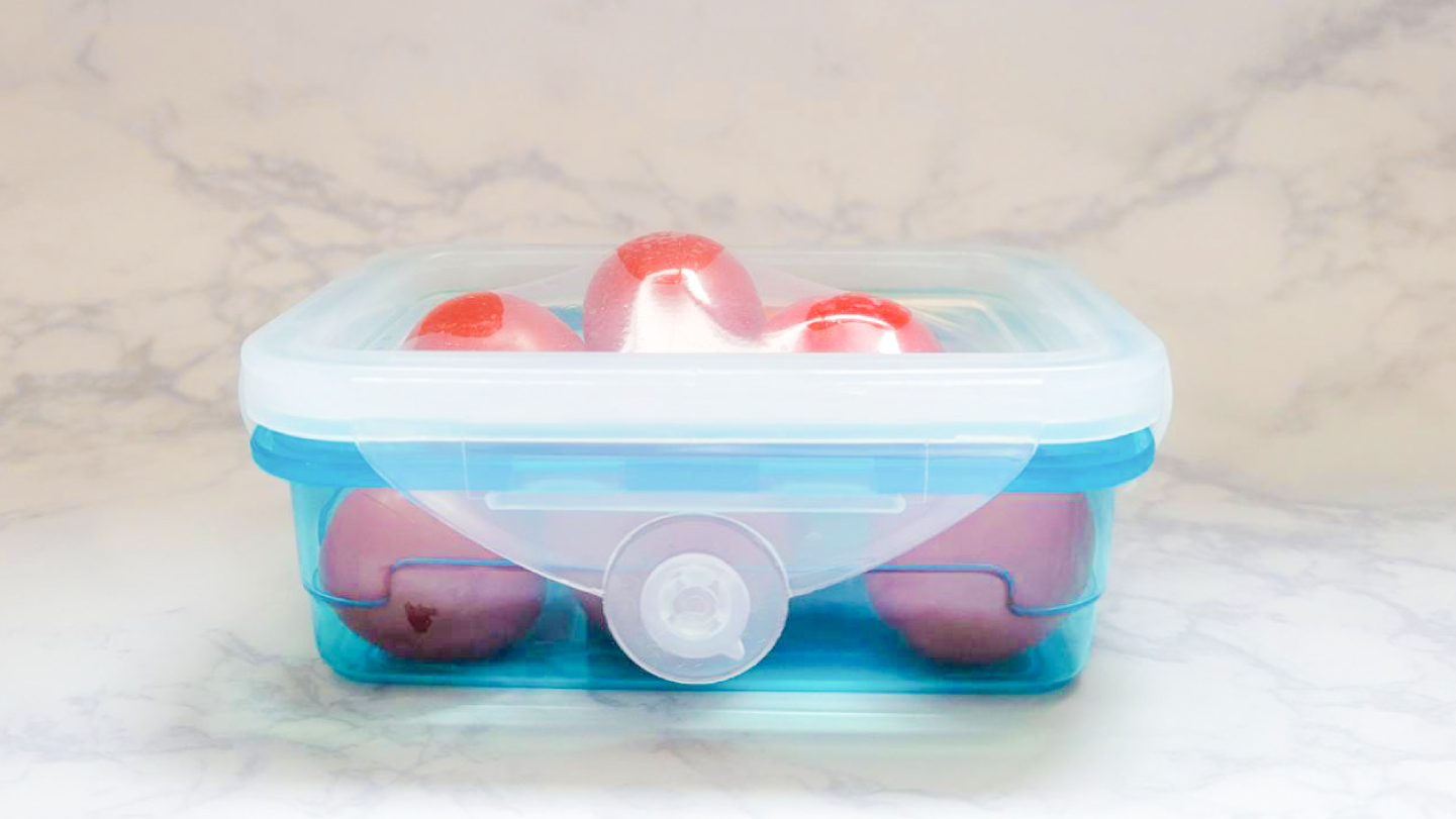 新品タグ付き　◯オシャレにより見えるラバー素材◯タッパー 袋探（ふくろたん）】タッパー型保存容器 Kiip SLappeR（キープ