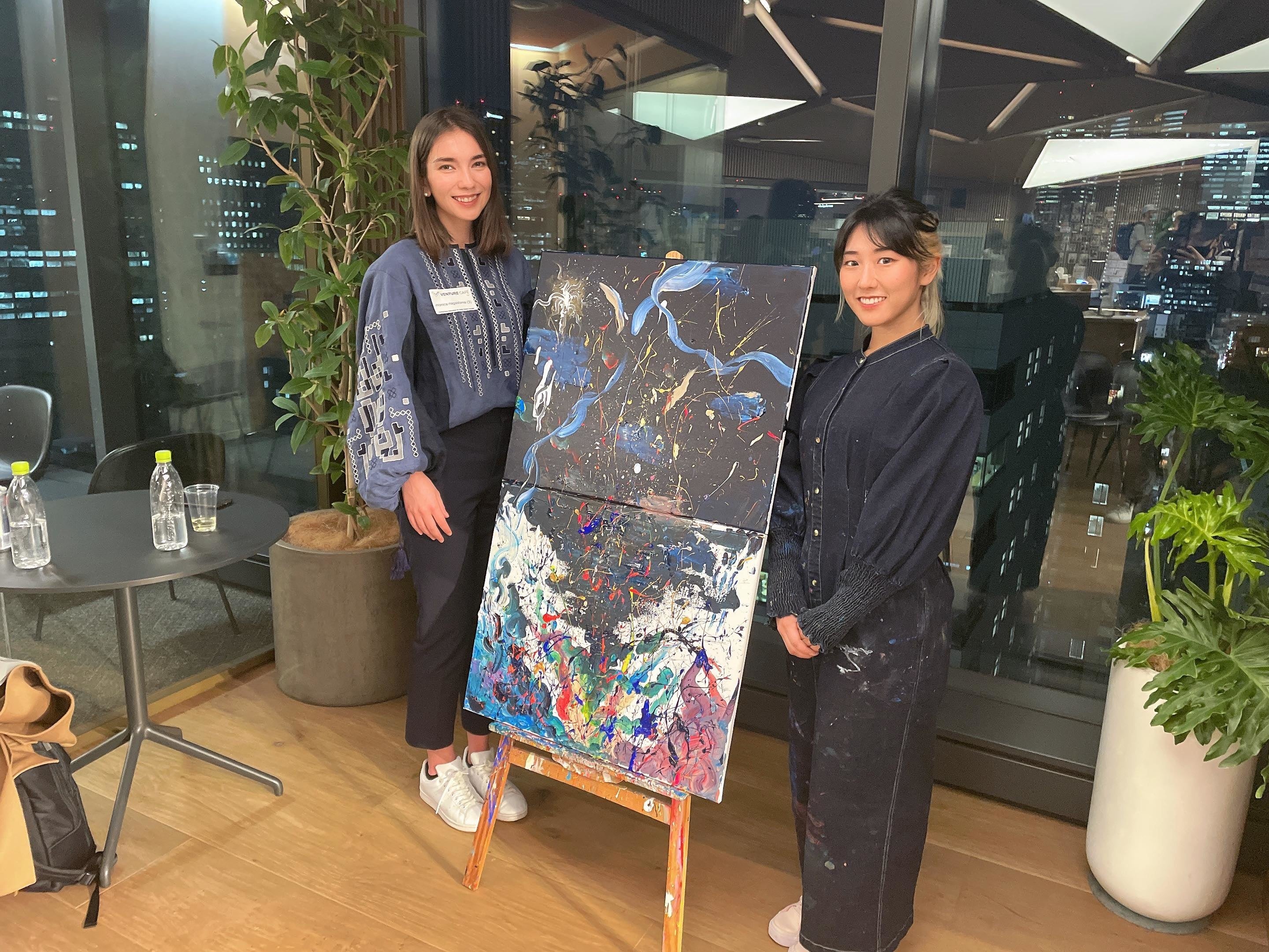 ▶ウクライナチャリティライブペイント　※個展会場にて、作品展示＆オークション参加申し込みを受け付け予定。