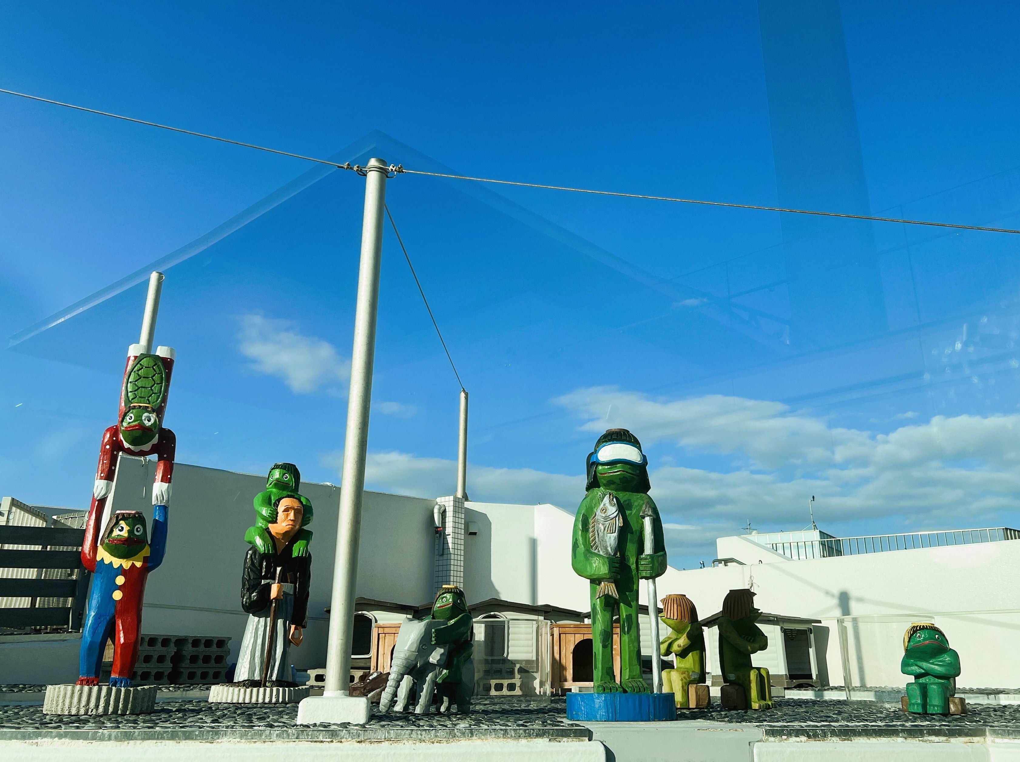 展示している8体のかっぱ